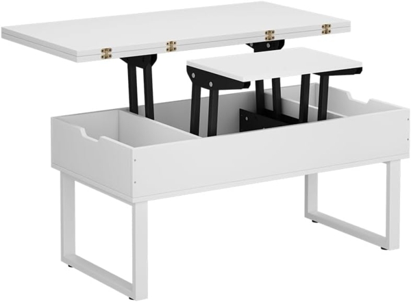 Couchtisch Lifty Weiß 100x50 cm mit Liftfunktion Vicco