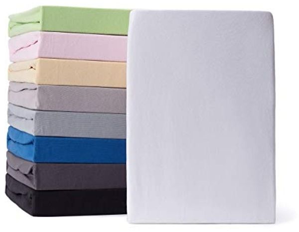 Lumaland Spannbettlaken 180x200cm weiß 100% Baumwolle