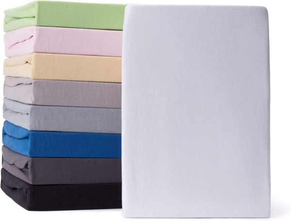 Lumaland Spannbettlaken 180x200cm weiß 100% Baumwolle