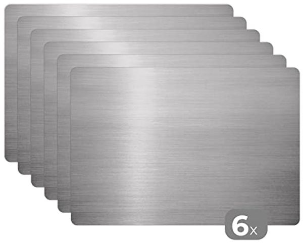 MuchoWow Platzset Metallischer Hintergrund, (6-St), Platzsets, Tischset, Abwaschbar, Tischsets, Platzdeckchen
