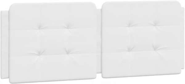 vidaXL Kopfteil Kopfteil-Kissen "Zadar" Weiß 140 cm Kunstleder, (1 St)