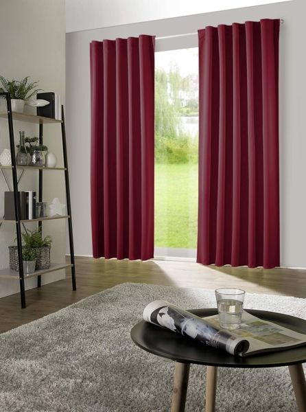 heimtexland Verdunkelungsvorhang XL Thermo Ösenschal Verdunklungsgardine Raumteiler (1 St), Ösen, verdunkelnd, Verdunklungsstoff, blickdicht, Sonnenschutz, Verdunklung, Kälteisolierung, Schalldämmung Bild 2