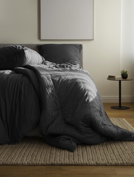 Jersey-Melange Bettwäsche Set 4135 10 anthrazit