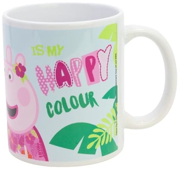 Peppa Pig Tasse 325ml – Pink Flamingo Keramikbecher im Geschenkset für Kinder