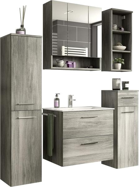 Xonox 'York' Hängeregal, Holzwerkstoff rauchsilber, 30 x 31 x 136 cm Bild 6