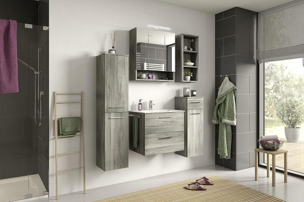 Xonox 'York' Hängeregal, Holzwerkstoff rauchsilber, 30 x 31 x 136 cm Bild 2