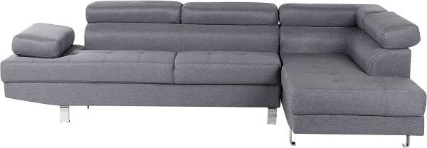 Ecksofa NORREA Grau Stoff