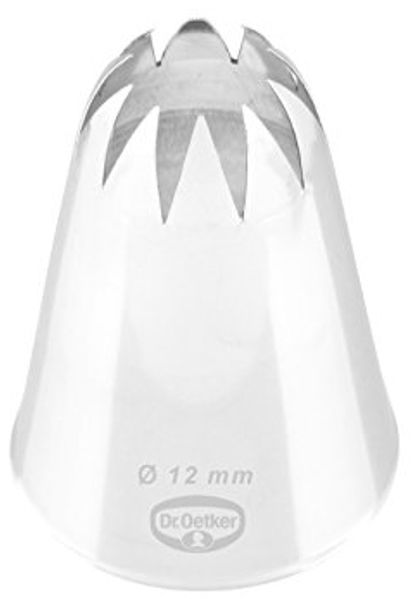 Dr. Oetker - Sterntülle geschlossen 12mm Edelstahl (3518) Tülle Spritzbeutel