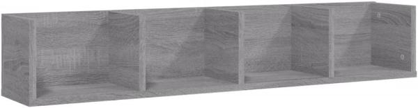 vidaXL CD-Wandregal Grau Sonoma 100x18x18 cm Holzwerkstoff 826618