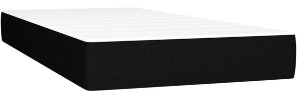 vidaXL Boxspringbett mit Matratze Stoff Schwarz 200x200 cm, Härtegrad: H2 [3140483] Bild 5