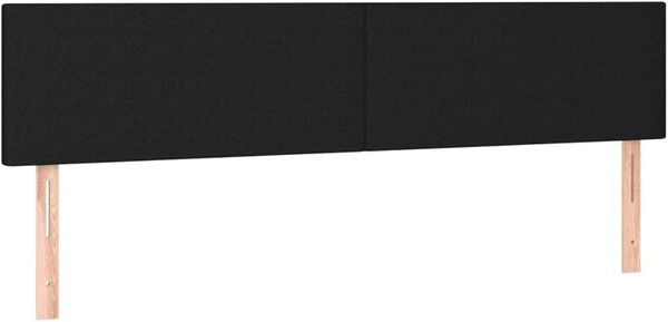 vidaXL Boxspringbett mit Matratze Stoff Schwarz 200x200 cm, Härtegrad: H2 [3140483] Bild 6