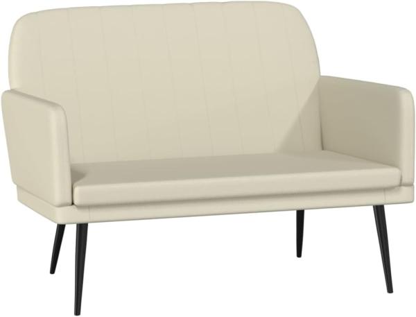 vidaXL Sitzbank Creme 107 x 80 x 81 cm Kunstleder