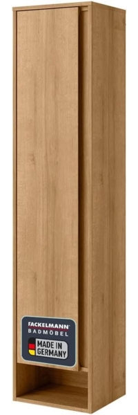 Fackelmann NATURA Hochschrank links, 38 cm breit, Braun hell