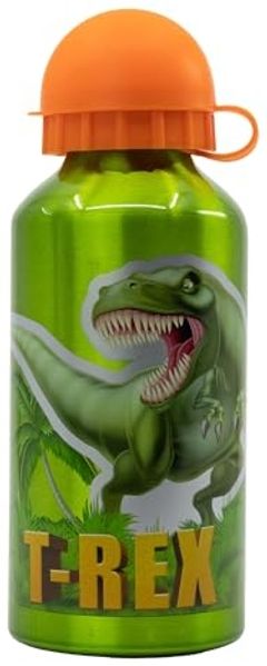 Dino Bikes Trinkflasche Aluminium Trinkflasche 400 ml – Auslaufsicher & Praktisch