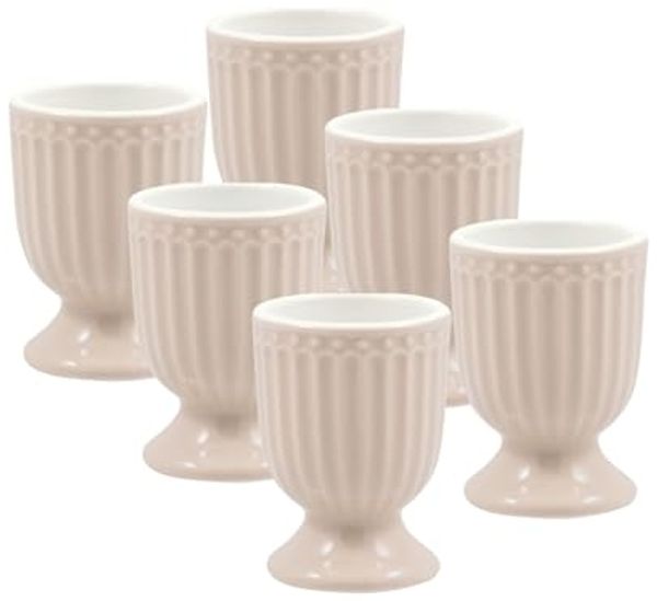 Greengate Geschirr-Set Alice Eierbecher creamy fudge 6,5cm Set6, Steinzeug