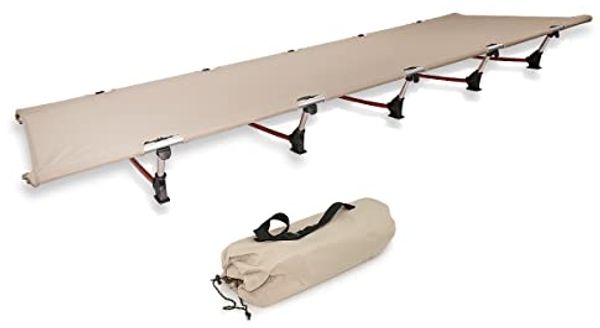 MidGard Klappbett Zeltbett Reisebett Outdoorbett Campingbett aus Aluminium Polyester bis 140 kg belastbar! Perfekt für Zelten, Wanderung, Reisen