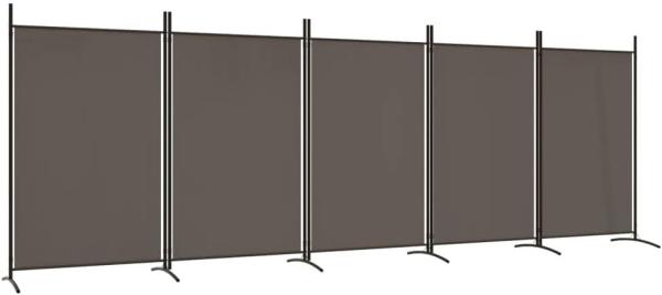vidaXL 5-tlg. Paravent Anthrazit 433x180 cm Stoff 350268