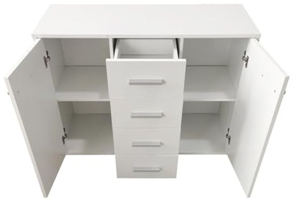 HTI-Living Sideboard Sideboard Nina mit 4 Schubladen Weiß (Stück, 1 St, 1 Sideboard), Anrichte Kommode Schrank Bild 3