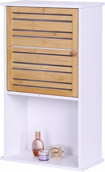 Hängeschrank Bad mit Bambustür 10051446