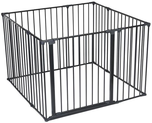 Safetots Premium MehrPanelSpielbereich, 105x105 cm, Schwarz, 70cm Hoch, BabySpielplatz, Spielbereich für Kleinkinder, Großer Spielbereich, Einfache Installation