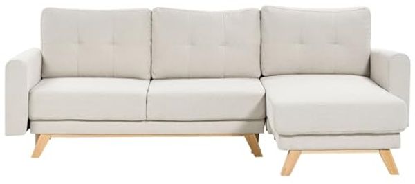 Ecksofa SIRO Helles Beige Linksseitig
