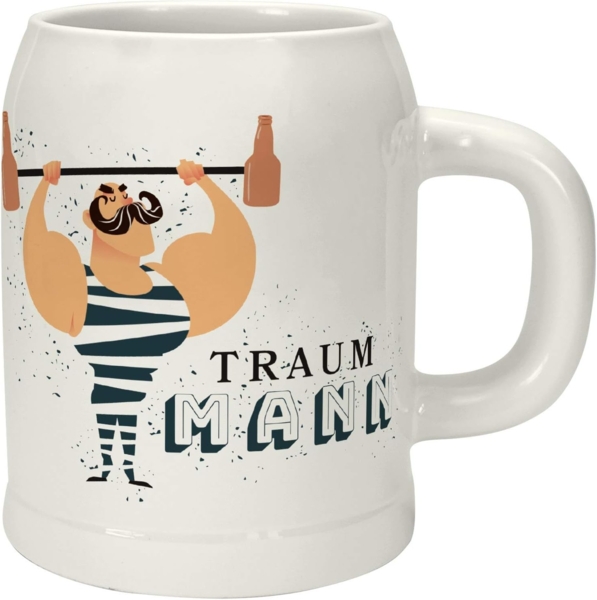 Traummann Porzellan 60 cl Geschenk-Anhänger Bierkrug 47226