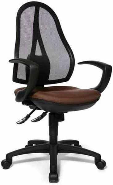 Topstar OP20QG08 Open Point SY, Bürostuhl, Schreibtischstuhl, ergonomisch, inkl. Armlehnen, Stoffbezug, braun