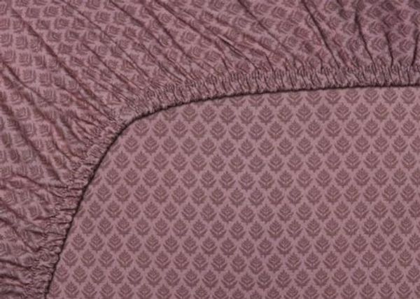 PiP Studio Spannbettlaken Thousand Leaves_Mauve_UV_UV_100x200 HH: 25 1 Spannbettlaken 100x200, Baumwolle, Gummizug: rundum Gummi, (1 Stück), Spannbettlaken Spannbetttuch mit Rundumgummi