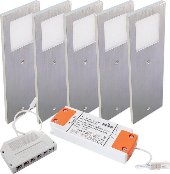 Maxkomfort LED Unterbauleuchte MU-7101A, LED fest integriert, Warmweiß, 3000K, Küchenleuchte