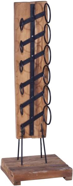 vidaXL Weinständer für 6 Flaschen 35x35x100 cm Massivholz Teak 288809