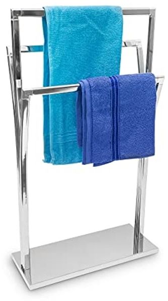 Relaxdays Handtuchständer Edelstahl 3 Stangen