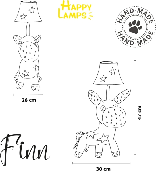 Happy Lamps Stehlampe LED Tischleuchte Dekoleuchte Finn das Pferd Bild 5