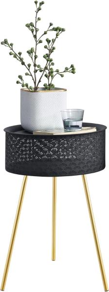 Beistelltisch Forshaga Schwarz-Gold 65x40cm [en. casa]