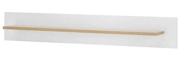 Wandboard Isgard in weiß und Eiche 107 cm
