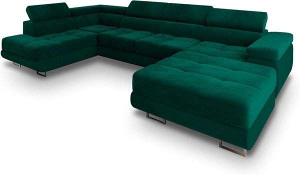 Masseno Ecksofa CASONE mit Schlaffunktion U-Form, Sofa mit Bettkasten