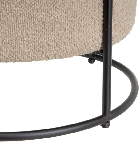 DRW Sitzsack Arcon aus Stoff, MDF und Metall in Beige und Schwarz Bild 3