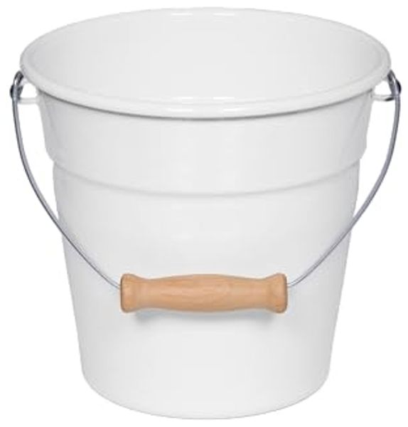 RIESS 0597-033 Minieimer 16 cm, Emaille, CLASSIC WEISS / Abfalleimer