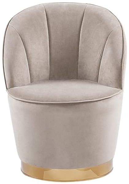 Sessel Samtstoff beige ALBY Bild 4