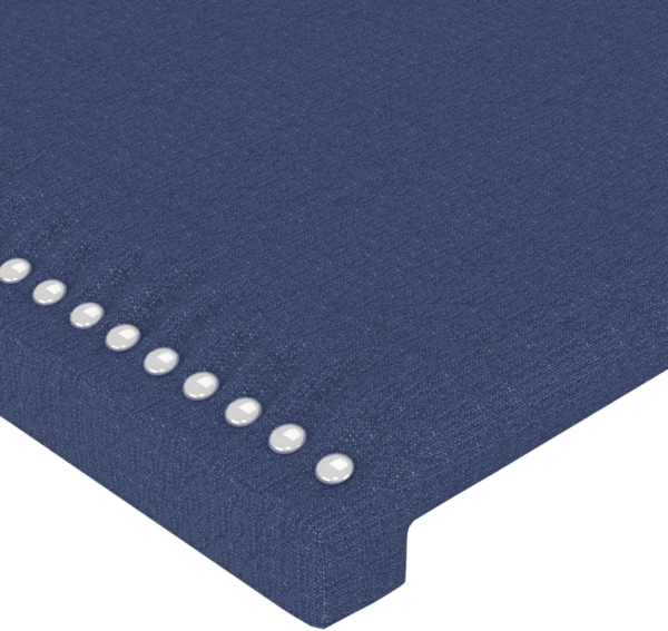 vidaXL Boxspringbett mit Matratze Blau 100x200 cm Stoff 3141679 Bild 9