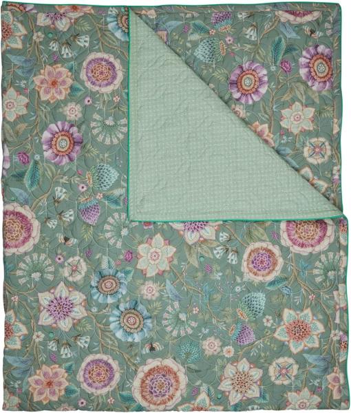 PiP Studio Tagesdecke Viva Las Flores Green 220 x 260 cm