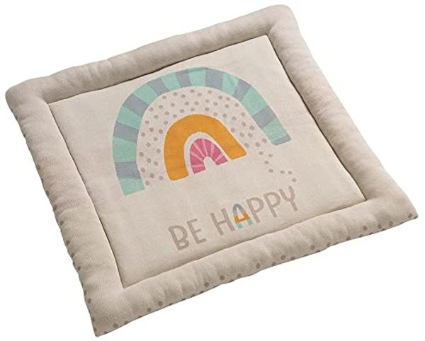 Krabbeldecke be happy, howa, Baby Spielmatte weich gepolstert, Baumwolle, Strick, 100x100x7cm
