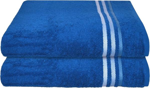 Schiesser Duschtuchset Skyline Color - 2-teilig - 70 x 140 cm - Royalblau