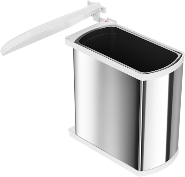 HAILO Abfallsorter UNO 18 Edelstahl/weiß ab 45 cm Schrankbreite