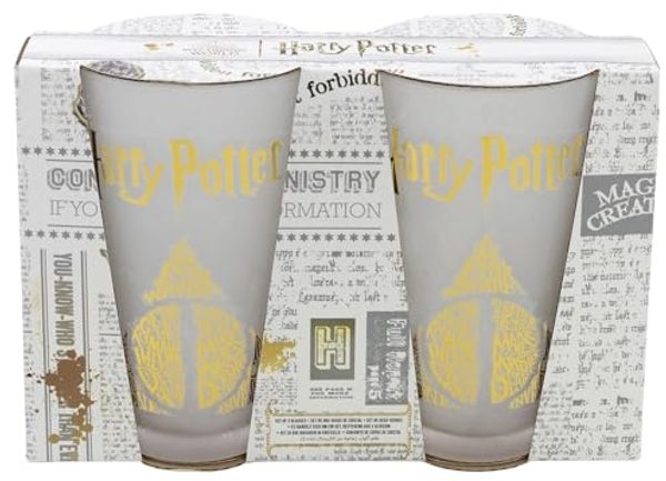 Trinkgläser 2er-Set im Geschenkkarton 480 ml Gläser verschiedene Motive Harry Potter