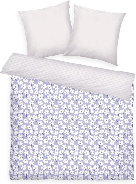 TOM TAILOR HOME Bettwäsche FRESH FLOWERS 135x200cm, 155x220cm oder 200x220cm, Renforcé, 3 teilig, new bedroom, mit farbigem Markenreißverschluss