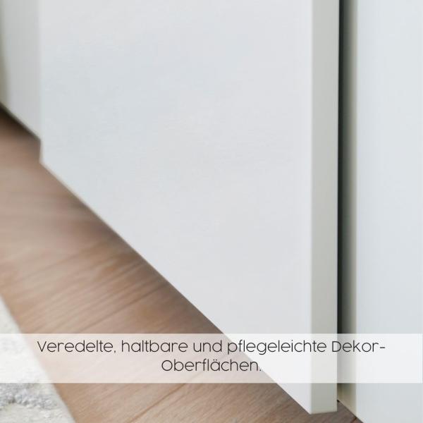 Rauch Möbel Monostar, Drehtürenschrank, Kleiderschrank, Kleiderschränke, Garderobe, 6-türig, 6 Glastüren, inkl. Schubkasteneinsatz und Wäscheeinteilung, Farbe Glas Basalt/Grau metallic, 271 x 210 x 54 cm Bild 9