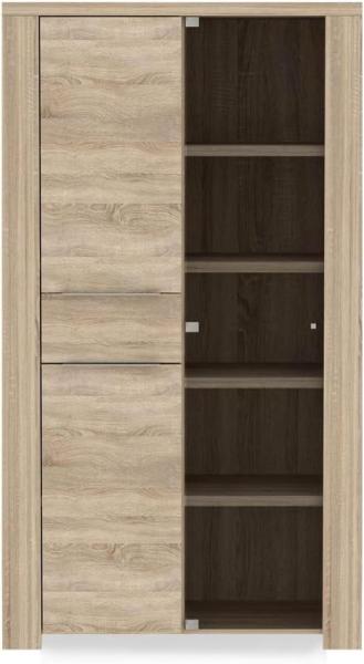 Vitrine Calvin 1 Eiche Sonoma 111 x 197 x 50 cm Glasvitrine Vitrinenschrank