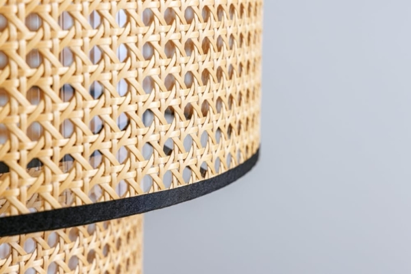 riess-ambiente Hängeleuchte VIENNA 45cm natur / schwarz, ohne Leuchtmittel, Wohnzimmer · mit Lampenschirm · Wiener Geflecht · Retro Bild 6