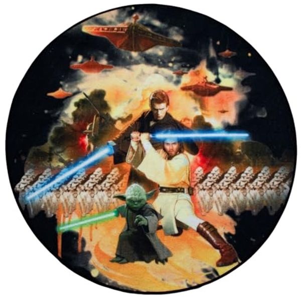 Star Wars Teppich- 100 cm Rund Attack of the Clones SW29