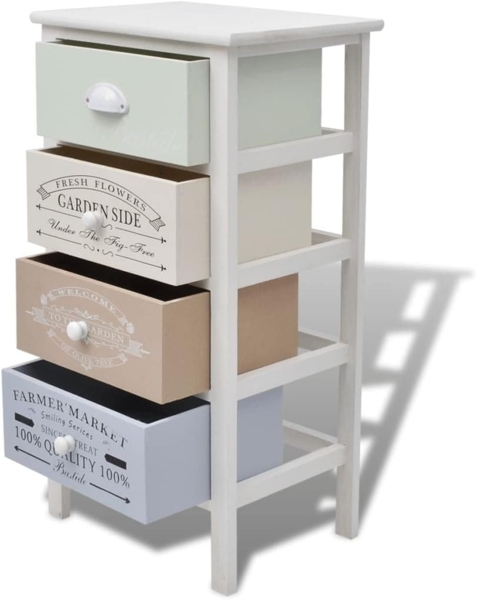 vidaXL Beistellschrank mit 4 Schubladen Französischer Stil Holz 242877 Bild 4